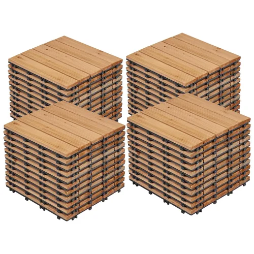 Miniatura 13 de Yaheetech 55 azulejos de terraza de patio entrelazados de madera compuesta de madera para cubierta de pisos de madera de 12 x 12 pulgadas, madera