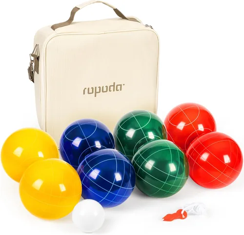 ropoda Juego de bolas de bochas de 4.213 in, tamaño y peso regulables con 8 bolas de resina, bolas de resina para competencia de torneos