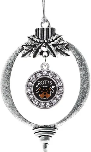 Miniatura 170 de Inspired Silver - Bonita bandera estadounidense - Adorno de Navidad plateado - Adorno de árbol de Navidad con dije circular con circonita cúbica