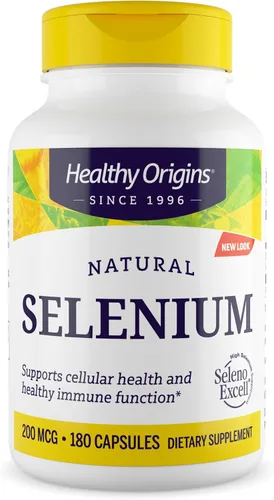 Healthy Origins Seleno Excell Selenium, 200 mcg - Suplemento de selenio para el apoyo de la vejiga - Píldora de selenio para el sistema inmunológico