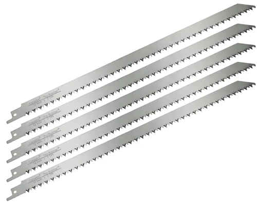 Hojas de sierra de corte de hueso de carne congelada de acero inoxidable de 12 pulgadas para sierras recíprocas y Sawzall, paquete de 5 Caliastro