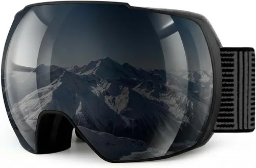 OULAIQI Gafas de esquí de nieve, protección OTG UV400, anti niebla, esquí, patinaje, snowboard, gafas de snowboard para hombres, mujeres y jóvenes