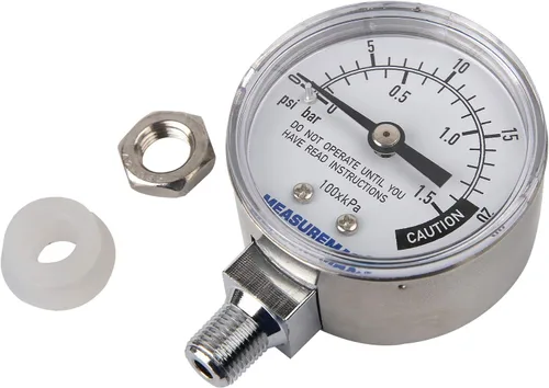 Miniatura 5 de Medidor de olla a presión de acero inoxidable MEASUREMAN, medidor para esterilizador de presión, medidor de presión de vapor, esfera de 2", montaje