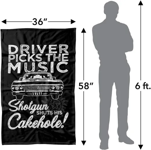 Miniatura 4 de LOGOVISION Supernatural Driver Picks Music - Manta polar de 36 x 58 pulgadas