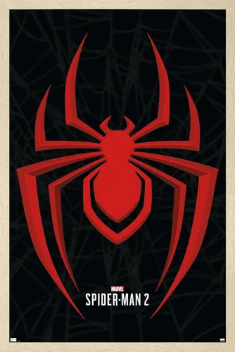 Miniatura 7 de Trends International Marvel's Spider-Man 2 - Póster de pared con icono de Miles Morales, 22.37 x 34.00 pulgadas, versión enmarcada de madera