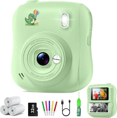 Miniatura 10 de Cámara de impresión instantánea para niños, regalos de Navidad y cumpleaños para niños y niñas de 3, 4, 5, 6, 7, 8, 9, 10, 11, 12 años, videocámara