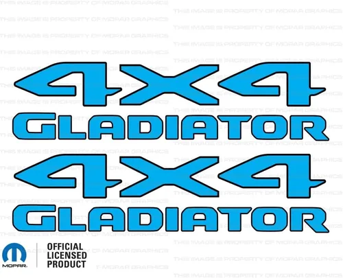 Miniatura 9 de Adhesivos gráficos de cabecera de gladiador 4x4 para Jeep Wrangler/Gladiator JL/JT (2019-2024) 392 bronce con contorno negro F392BO (juego de 2)