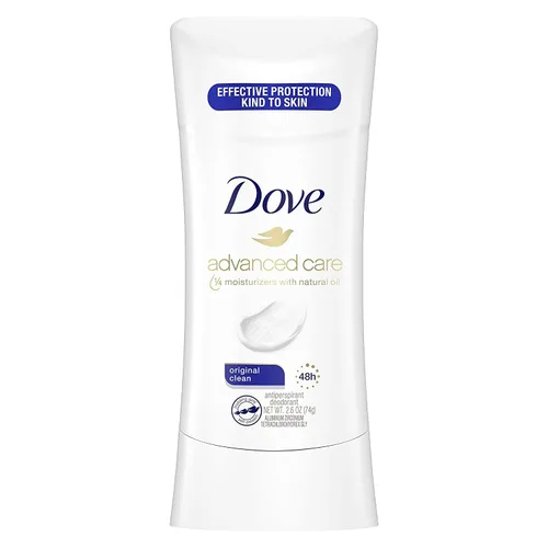 Miniatura 17 de Dove Advanced Care - Barra desodorante antitranspirante para mujer, Sheer Fresh, 4 unidades, desodorante antimanchas para axilas suaves, 72 horas