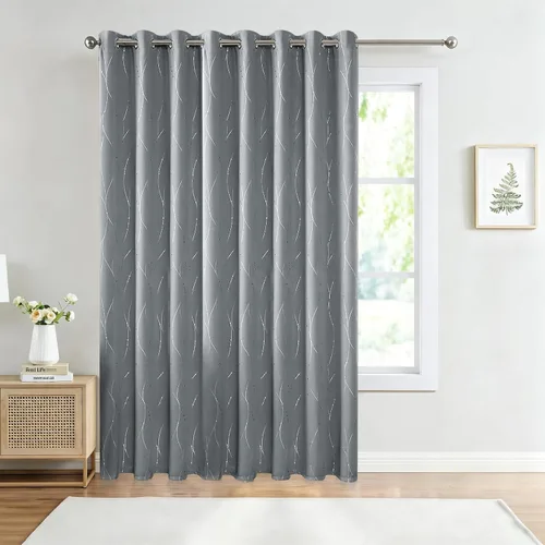 Miniatura 37 de BUHUA - Paneles de cortinas opacas para sala de estar, cortinas grises con aislamiento térmico, cortinas de ventana para dormitorio - 72 pulgadas
