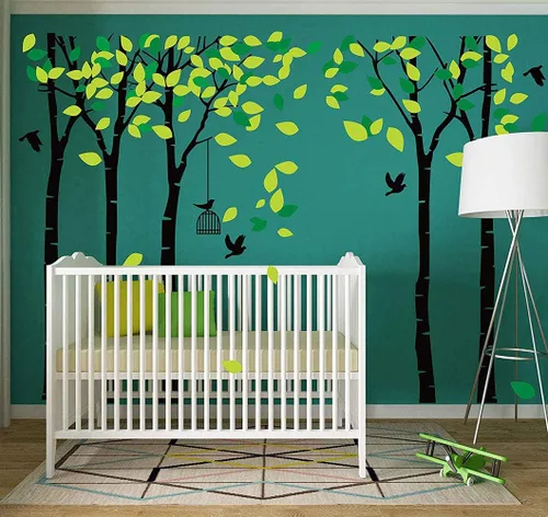 Miniatura 4 de Calcomanía de pared de árbol de la selva gigante para pared, vinilo extraíble, arte mural para habitación de los niños, guardería, dormitorio, sala
