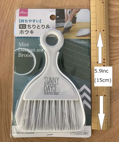 Miniatura 3 de Daiso Juego de escoba de escritorio con recogedor Mini Japan Import