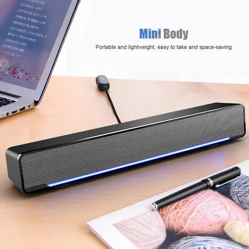 Miniatura 8 de Yosoo Barra de sonido con cable para Smart TV: altavoz portátil universal, compatible con entrada de audio de 0.138 in, cuenta con sonido envolvente