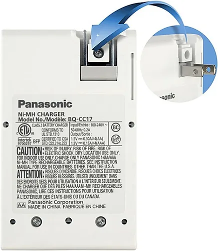 Miniatura 3 de Eneloop Panasonic Advanced - Cargador de batería de 4 celdas BQ-CC17SBA blanco y batería AA Ni-MH BK-3MCCA4BA 1.2V 4pk recargable