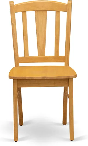 Miniatura 5 de East West Furniture ESDL3-OAK-W - Juego de mesa de cocina de 3 piezas para espacios pequeños que contiene una mesa de comedor redonda con pedestal