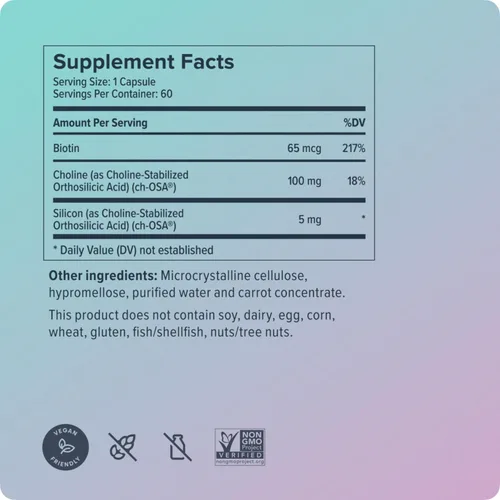Miniatura 10 de Biosil Cuidado Avanzado del Cabello + de las Uñas - Vitaminas para el Crecimiento para Mujeres - Fortalece y Engrosa las Hebras - 60 Cápsulas