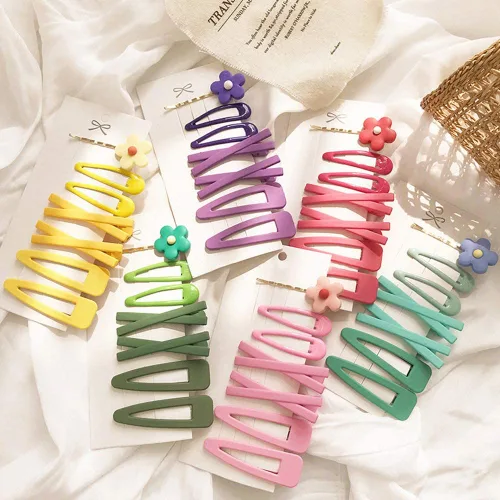 Miniatura 7 de 7 piezas de horquilla de horquilla de flores dulces amarillas para mujer, niña, horquilla para el pelo, decoración de elegantes regalos dorados