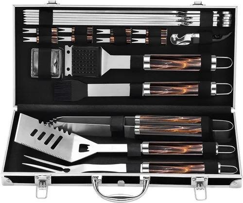 Miniatura 8 de Grilljoy Accesorios de BBQ Juego de Herramientas de Parrilla - 22 Piezas de Acero Inoxidable Accesorios de Parrilla de Barbacoa para Parrilla al