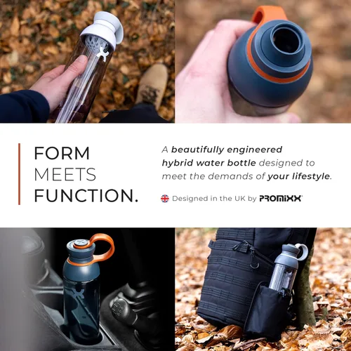 Miniatura 4 de Promixx FORM - Botella mezcladora de proteínas, una calidad prémium para infusiones e hidratación, botella de gimnasio duradera, tapa a prueba