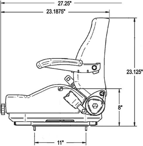 Miniatura 7 de TRAC SEATS - Fabricado en los Estados Unidos - Asiento de suspensión ProRide se adapta a Exmark, Ferris, Scag, Gravely, Hustler, Kubota, Ariens, Bad