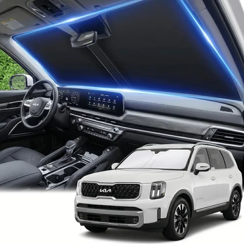 Miniatura 110 de Parasol para parabrisas Rivian R1S/R1T 2022-2024 2025 2026, parasol para ventana frontal, ajuste personalizado, accesorios R1S, visera solar