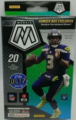 Panini Mosaic NFL 2021 - Caja sellada para colgar – 20 tarjetas de la NFL por caja, incluye caja de colgador exclusiva (variaciones de novato