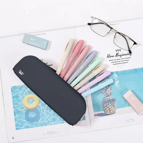 Miniatura 7 de Mr. Pen - Estuche de silicona para lápices, estuche para lápices negro, estuche pequeño para lápices, estuche para lápices estético