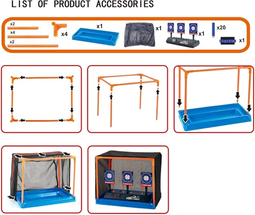 Miniatura 4 de Objetivo de disparo electrónico, reinicio automático, objetivo de puntuación digital para pistola de juguete, juguetes de regalo para niños, niñas