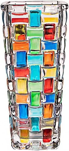 Miniatura 10 de Magcolor Jarrón de vidrio tejido azul pintado a mano - Florero de cristal - 7.7 pulgadas, Florero de vidrio para plantas para arreglos florales