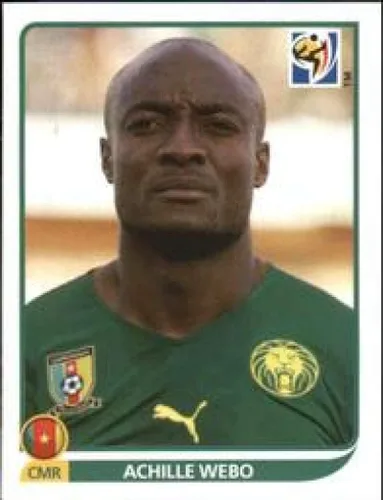 2010 Panini FIFA World Cup Stickers #409 Achille Webo Cameroon Official Soccer Album Sticker (2 inch X 1.5 Inch) in Raw Condition (NM or Better)