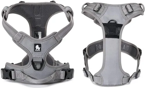 Miniatura 4 de TRUE LOVE Arnés Ajustable Sin Tirones para Perro Chaleco Reflectante para Cachorro Arneses Control Cómodo Colores Brillantes Truelove Gris