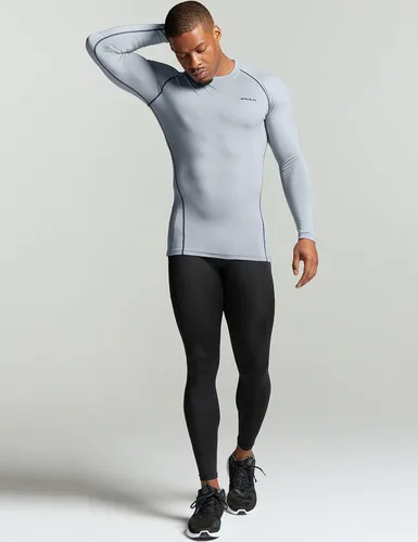 Miniatura 7 de TSLA Paquete de 1 o 2 camisas térmicas de compresión de manga larga para hombre camiseta deportiva de capa base camiseta de invierno para correr