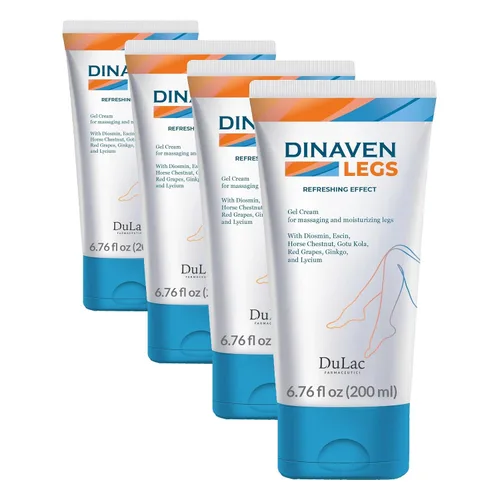 Miniatura 8 de Dulac, Dinaven Legs Gel Cream, refrescante y refrescante, con diosmina y mentol, extracto de castaño de indias, escoba de carnicero y vid roja