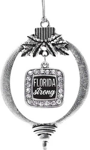 Miniatura 135 de Inspired Silver - Nana púrpura - Adorno de Navidad plateado - Adorno cuadrado para árbol de Navidad con circonita cúbica - Decoración colgante