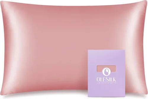 Miniatura 9 de Olesilk - Funda de almohada 100% seda con cremallera oculta para la belleza del cabello y la piel, ambos lados, 19 milímetros (0.74 pulgadas), Azul