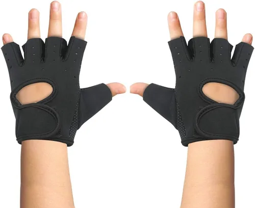 Luwint Guantes de entrenamiento sin dedos para niños, guantes antideslizantes de fitness para niños, ciclismo, yoga, levantamiento de pesas, 1 par