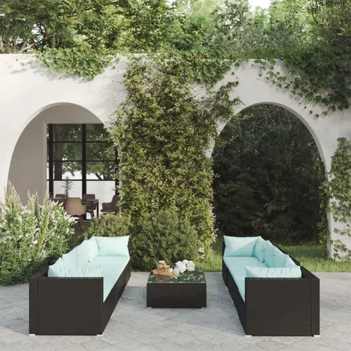 Miniatura 13 de Ensemble de Salon de Jardin 5 Pièces Brun Cannelle Rouge, Meuble d'Extérieur Modulable Pour Terrasse Balcon, Résistant aux UV et à l'Eau avec Grey