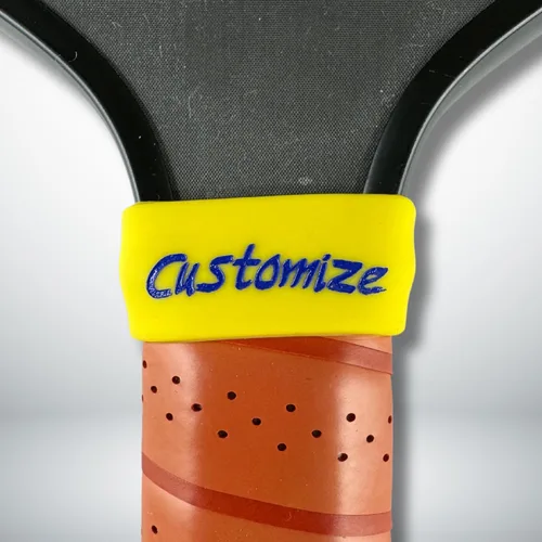 Miniatura 13 de Bandas de nombre de paleta de pickleball personalizadas, agarre de silicona personalizado, etiquetas de identificación de pickleball duraderas Verde