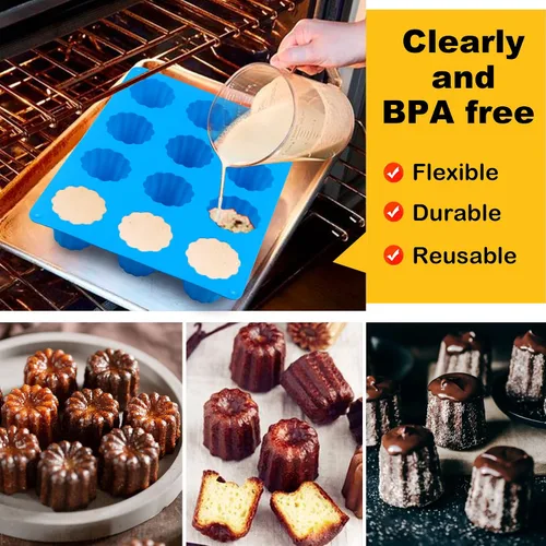 Miniatura 6 de Sidosir 3 piezas Molde para Copitas de Mantequilla de Maní, Molde de Silicona Mini para Tartaletas para Bombas de Grasa Tamaño Bocado, Molde