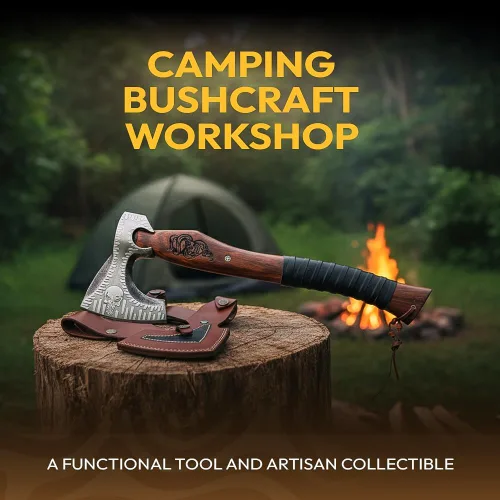 Miniatura 6 de Dessi Hacha Viking Hacha de acero al carbono grabado hoja hacha Tomahawk mango de madera de nogal dragón grabado envuelto agarre funda de cuero