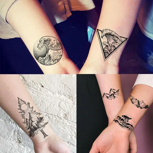 Miniatura 4 de 60 hojas de tatuajes temporales 3D de león y tigre geniales para hombres y mujeres, tatuajes falsos pequeños y aterradores de diablo, calavera