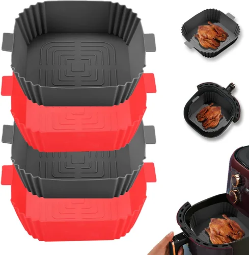 Miniatura 11 de LYHOLKEER Forros de silicona para freidora de aire Chefman de 6 cuartos de galón, Instant Pot Vortex Plus 6QT XL, 1 cesta cuadrada de silicona