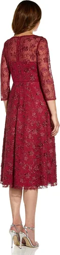Miniatura 2 de Adrianna Papell Midi acampanado con bordado de lentejuelas para mujer