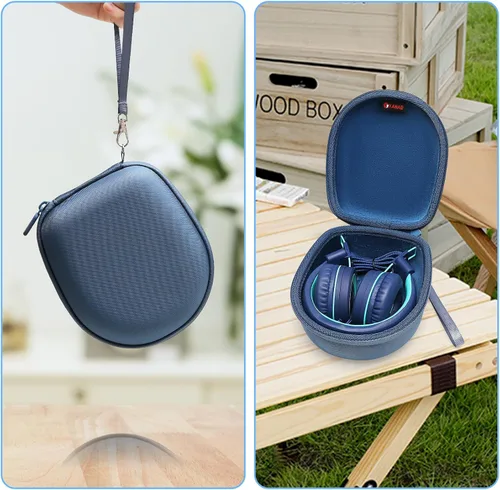 Miniatura 6 de Funda de auriculares para niños compatible con Elecder i37 / Noot K11 / iClever BTH12 / HS19 / BTH26 / JoySpark-T5 / Candy Bila BH03 / Azul