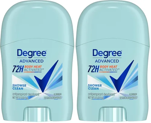 Degree Shower Clean Dry Protection - Desodorante antitranspirante en barra de 0.5 onzas, el paquete puede variar (paquete de 2)