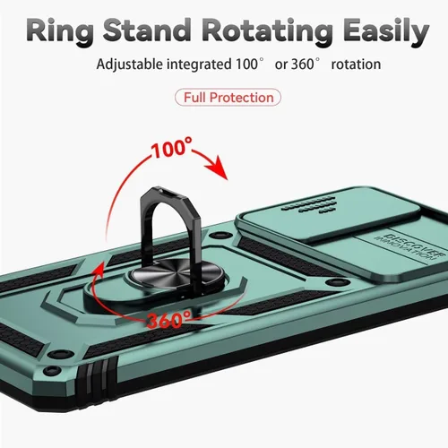 Miniatura 5 de Funda para Redmi Note 11 Pro 4G/5G/Redmi Note 11E Pro con protector de pantalla de vidrio templado y cubierta de cámara deslizante, soporte