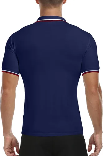 Miniatura 7 de MLANM Men's Polo Regular-Fit Quick-Dry Golf Striped Short Sleeve Collared T-Shirts