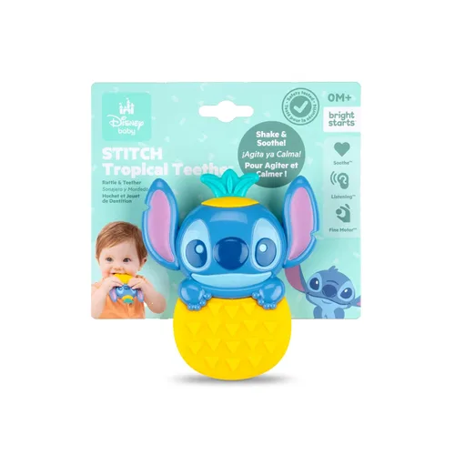Miniatura 10 de Bright Starts Disney Baby Stitch Tummy Tumble - Juguete giratorio para perseguidor de cuentas, para viajes, unisex, juguete de cochecito para recién