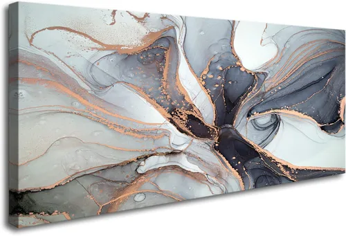 Miniatura 8 de XXMWallArt FC3875 Arte de Pared Abstracto Raya de Luz Negra y Blanca Línea Abstracta Lienzo Arte de Pared para Sala de Estar Dormitorio Baño Oficina