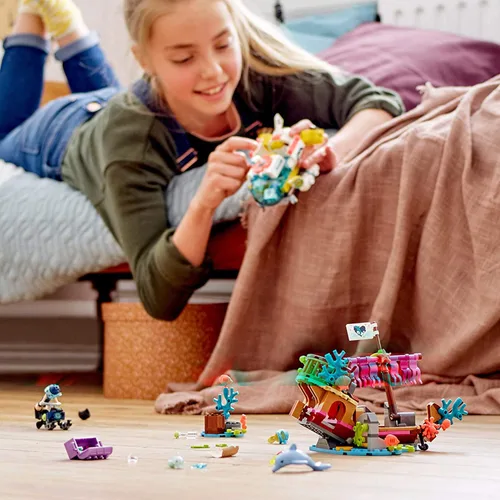 Miniatura 6 de LEGO Friends Dolphins Rescue Mission 41378 Kit de construcción con submarino de juguete y criaturas marinas, divertido juego de vida marina