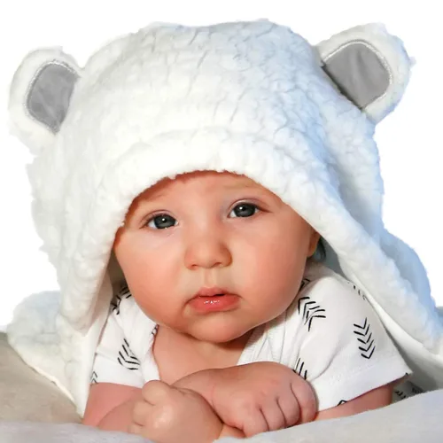 Miniatura 3 de Jam Naturals - Linda manta orgánica envolvente de oso para recién nacido - Manta suave para bebé de género neutro, regalo para registro de bebé Gris